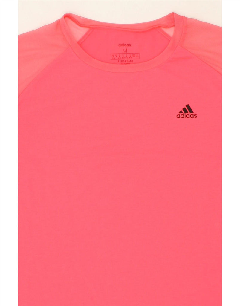 ADIDAS Womens Aeroready T-Shirt Top UK 12/14 Medium Pink Vintage Adidas and Second-Hand Adidas from Messina Hembry 