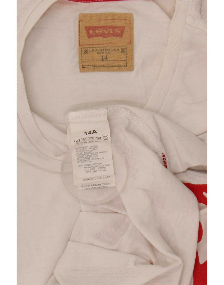 Levi's Boys Graphic T-Shirt Top 13-14 Years White Cotton