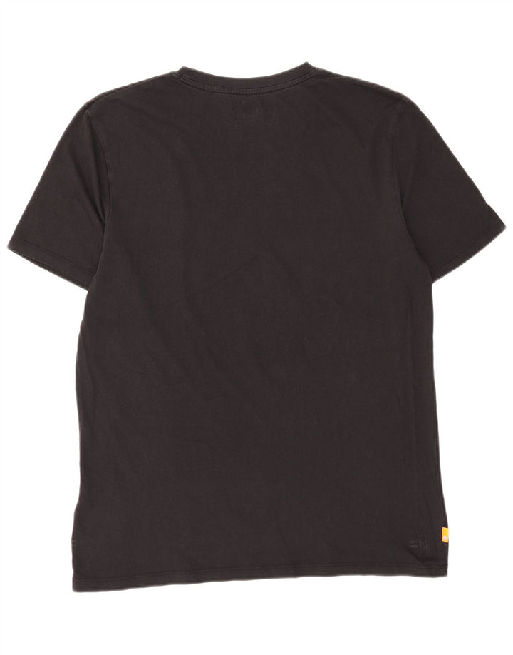 TIMBERLAND Mens Regular Fit Graphic T-Shirt Top Medium Black Cotton