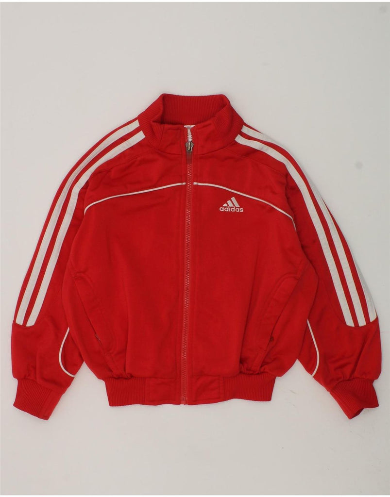 ADIDAS Boys Tracksuit Top Jacket 5-6 Years Red Polyester | Vintage Adidas | Thrift | Second-Hand Adidas | Used Clothing | Messina Hembry 