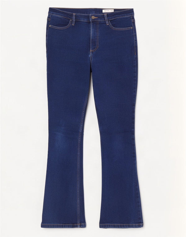 Marks & Spencer Womens Slim Bootcut Jeans UK 14 Large W32 L29 Navy Blue