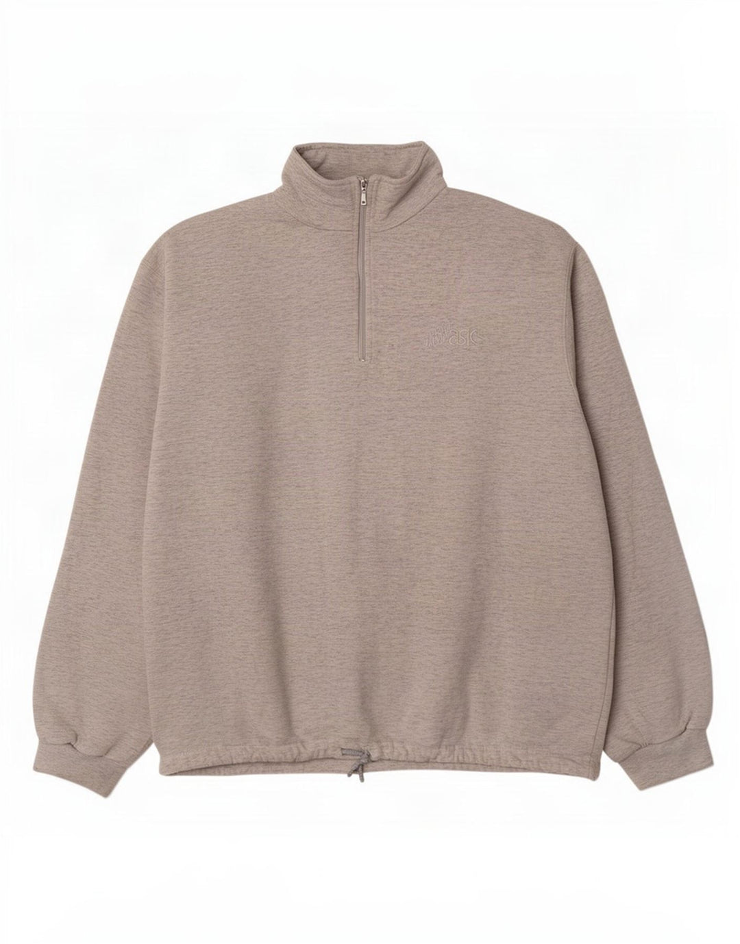 Asics Womens Zip Neck Sweatshirt Jumper UK 20 2XL Grey Flecked