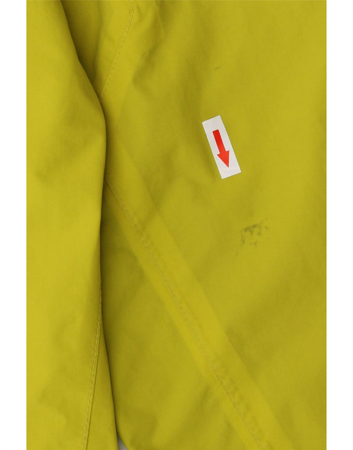 Jack Wolfskin Mens Hooded Rain Jacket UK 38 Medium Yellow