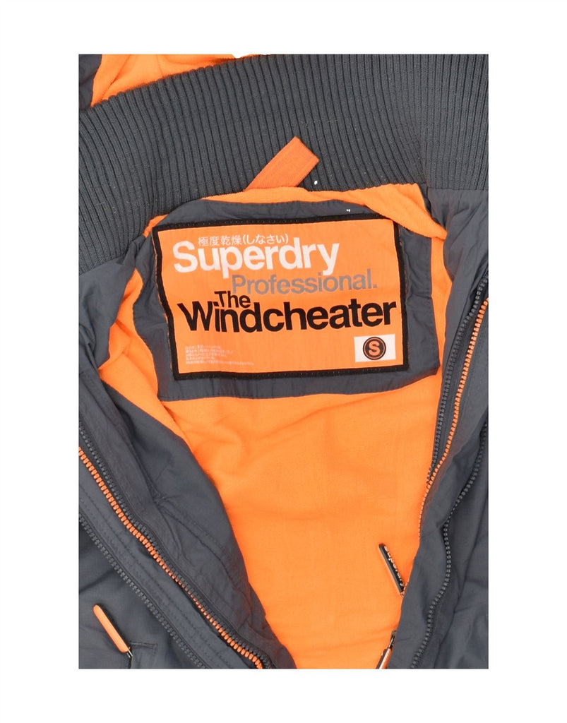 SUPERDRY Mens The Windcheater Hooded Windbreaker Jacket UK 36 Small Grey | Vintage Superdry | Thrift | Second-Hand Superdry | Used Clothing | Messina Hembry 