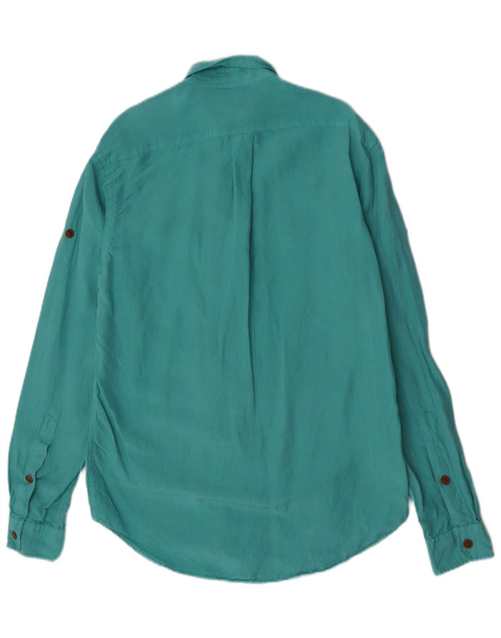 Polo Ralph Lauren Mens Shirt Medium Turquoise Linen