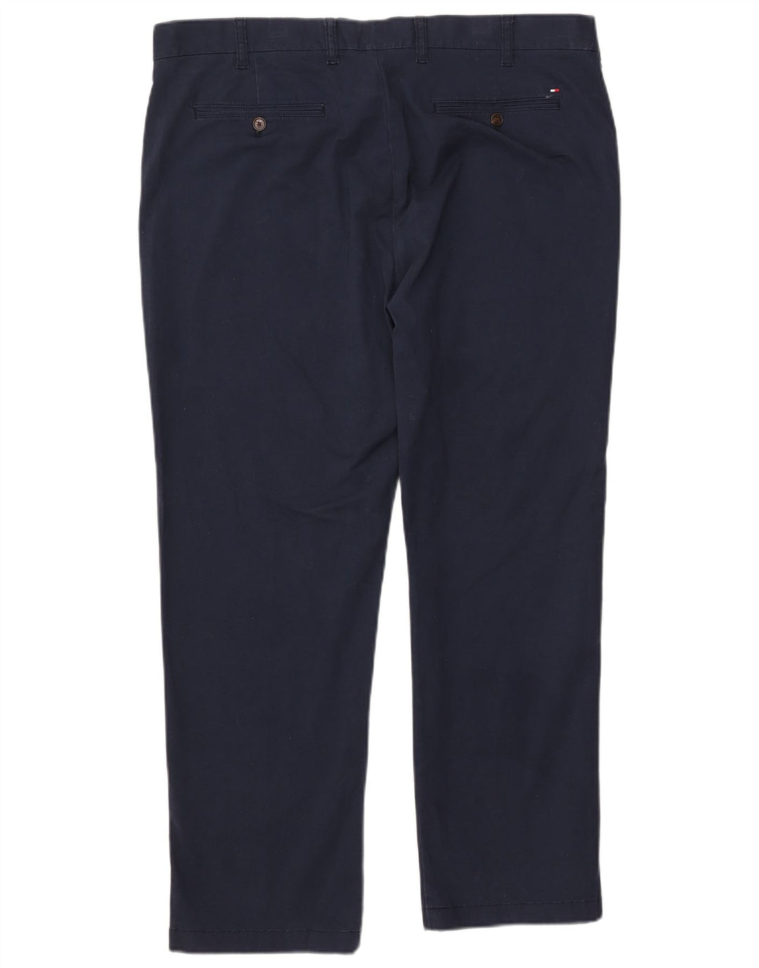 TOMMY HILFIGER Mens Custom Fit Chino Trousers W38 L30 Navy Blue Cotton