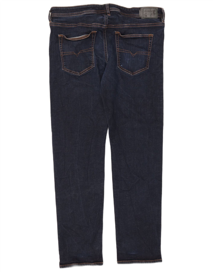 Diesel Mens Slim Jeans W38 L31 Navy Blue Cotton