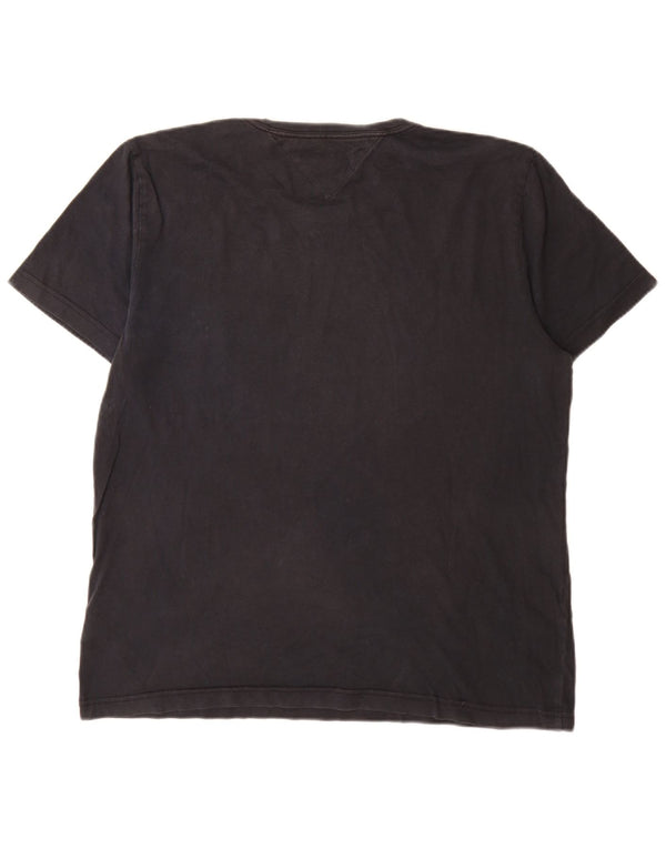 Tommy Hilfiger Mens T-Shirt Top XL Black Cotton