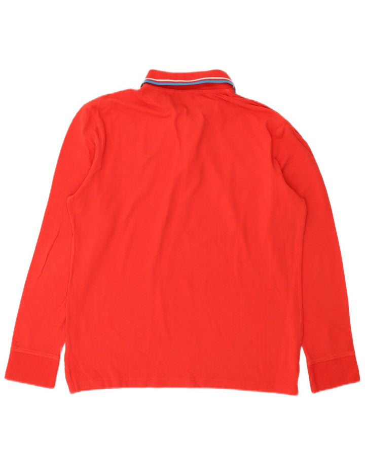 Diadora Mens Long Sleeve Polo Shirt Large Red