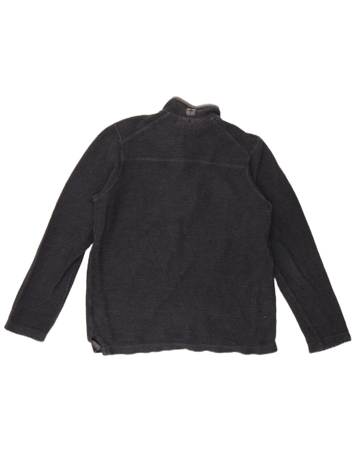 Mountain Warehouse Mens Button Neck Sweatshirt Jumper Small Navy Blue