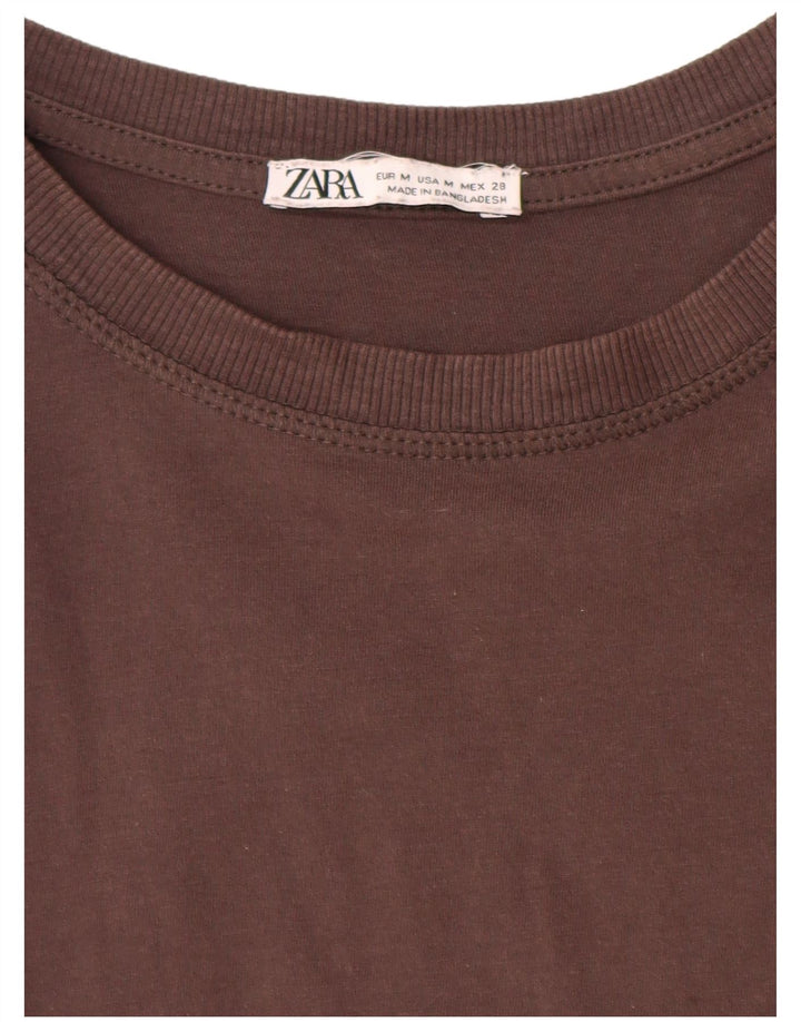 Zara Womens Vest Top UK 14 Medium Brown