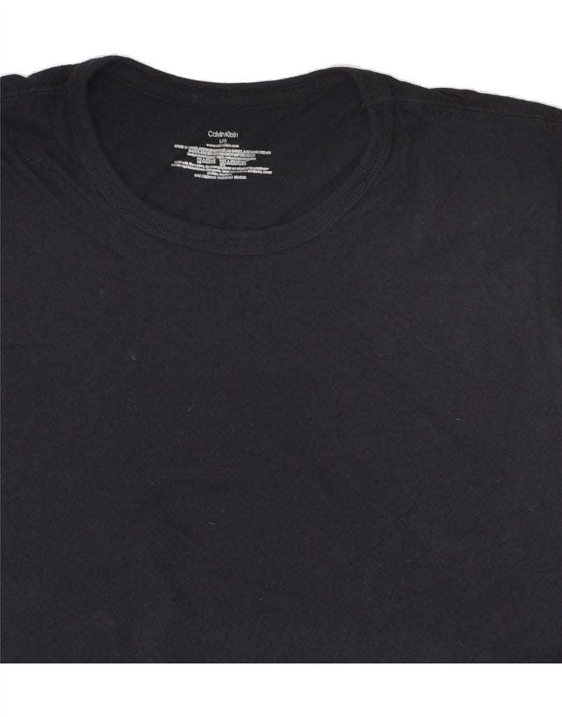 CALVIN KLEIN Mens T-Shirt Top Large Black Cotton | Vintage Calvin Klein | Thrift | Second-Hand Calvin Klein | Used Clothing | Messina Hembry 