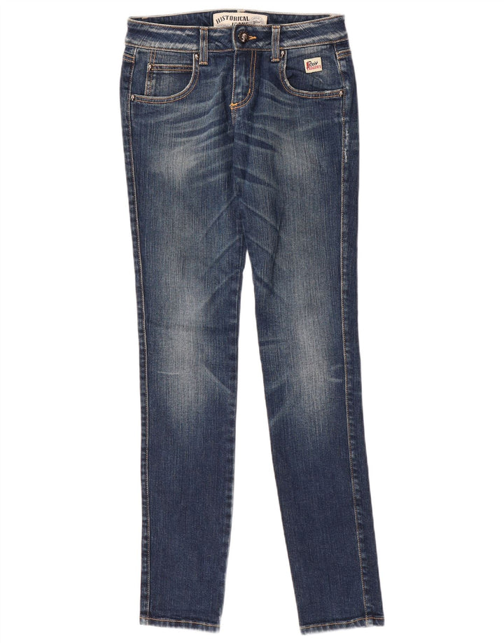 Roy Rogers Womens Slim Jeans IT 41 Small W27 L32 Blue Cotton