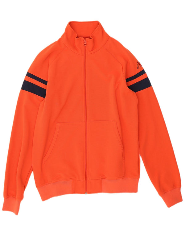 Kappa Mens Tracksuit Top Jacket Medium Red Colourblock Polyester