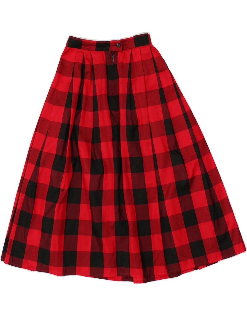 VINTAGE Womens Pleated Skirt W24 XS Red Check | Vintage Vintage | Thrift | Second-Hand Vintage | Used Clothing | Messina Hembry 