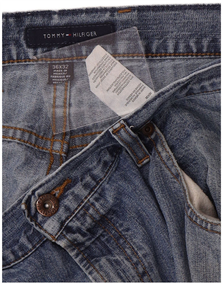 Tommy Hilfiger Mens Straight Jeans W36 L32 Blue Cotton