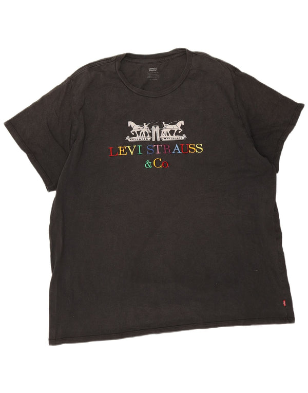 Levi's Mens Graphic T-Shirt Top 2XL Black