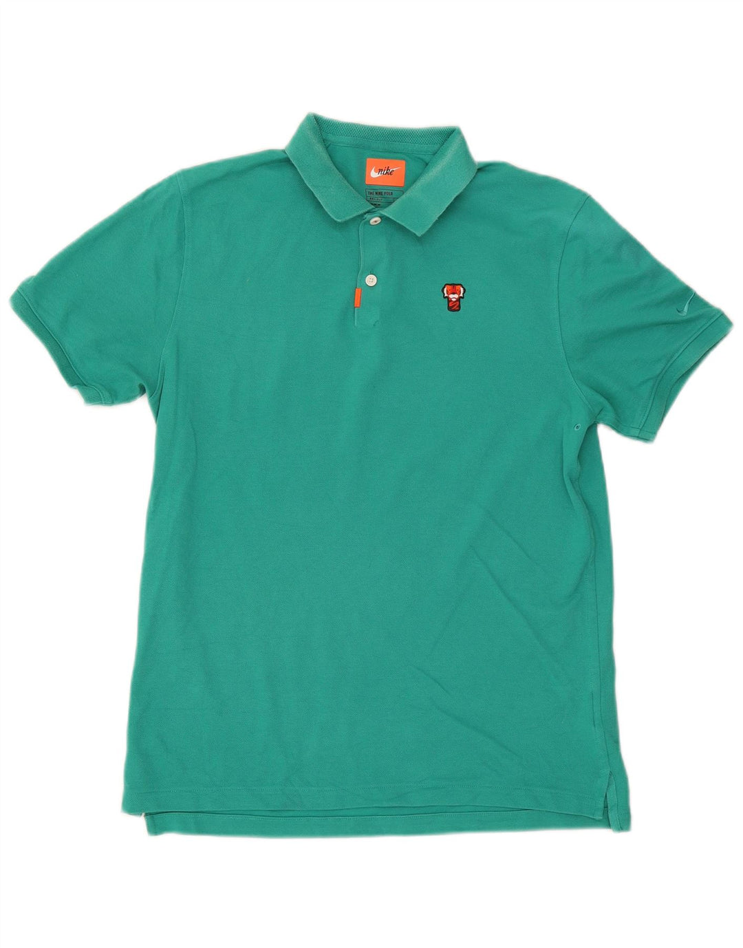 Nike Mens Dri Fit Polo Shirt Medium Green Cotton