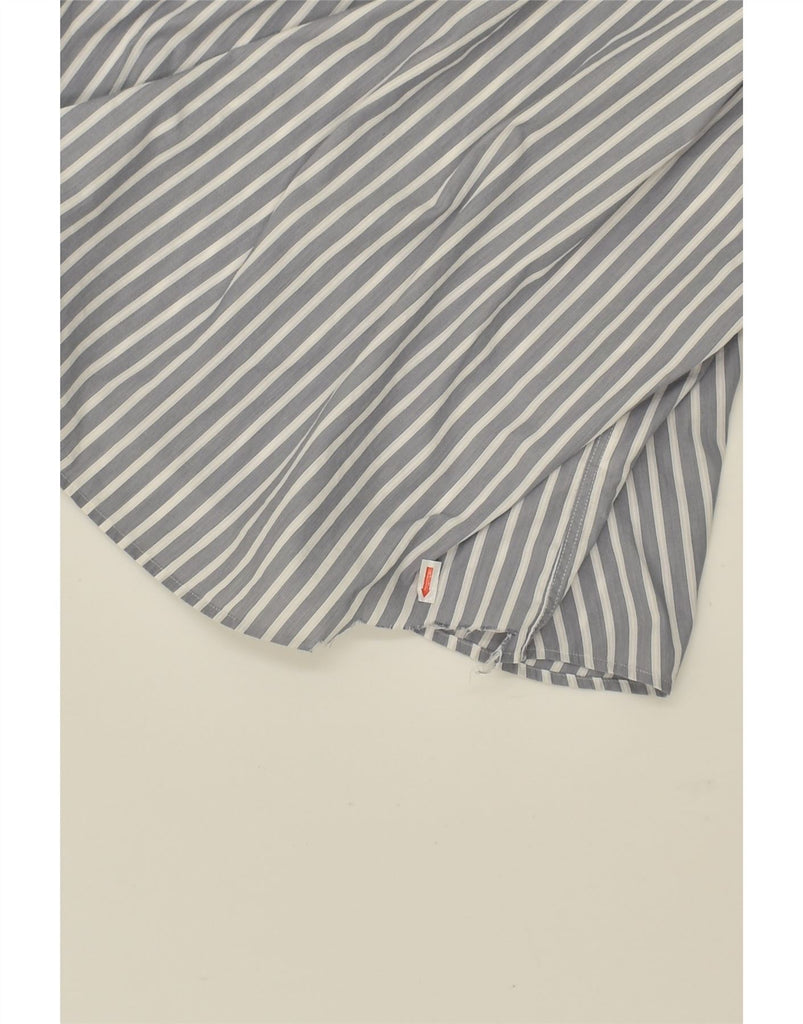 HUGO BOSS Mens Shirt Size 40 15 Medium Grey Striped Cotton | Vintage Hugo Boss | Thrift | Second-Hand Hugo Boss | Used Clothing | Messina Hembry 