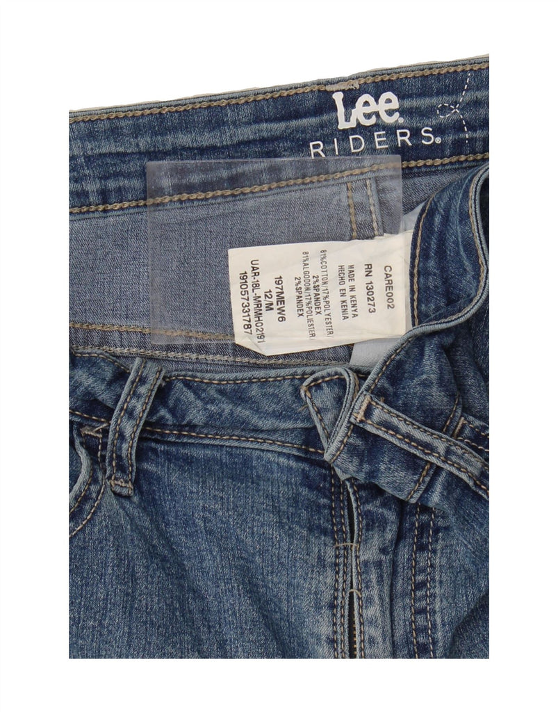 LEE Womens Riders Mid Rise Bermuda Denim Shorts US 12 Large W32 Blue Vintage Lee and Second-Hand Lee from Messina Hembry 