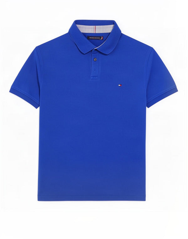 Tommy Hilfiger Mens Regular Fit Polo Shirt Large Blue Cotton