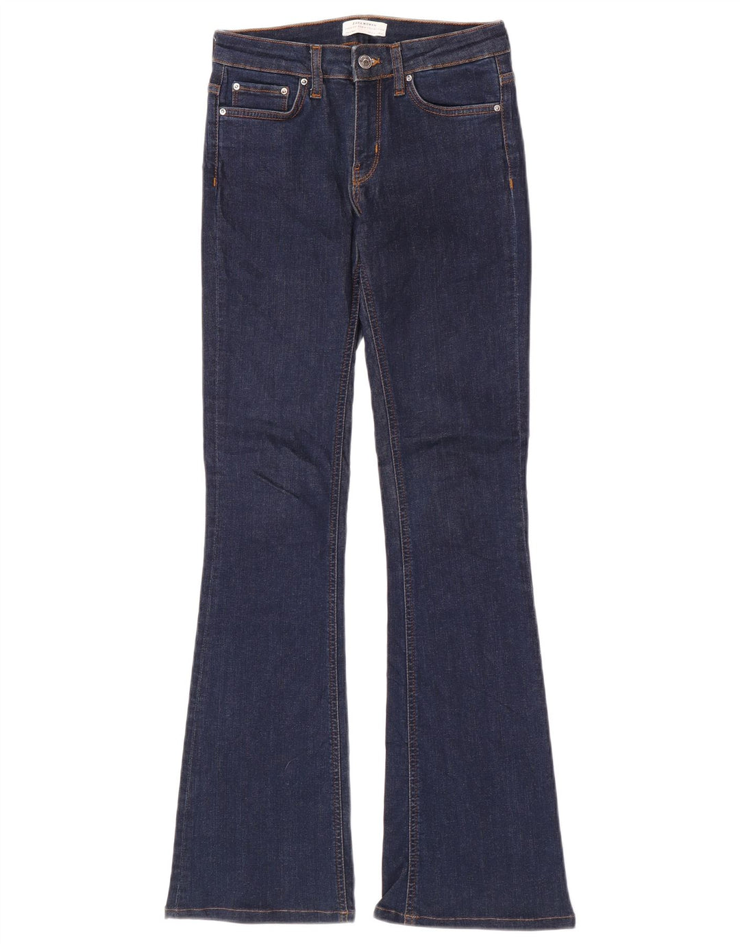 Zara Womens Flared Jeans EU 34 2XS W24 L31 Navy Blue