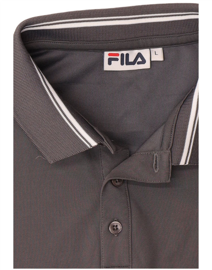 FILA Mens Polo Shirt Large Grey