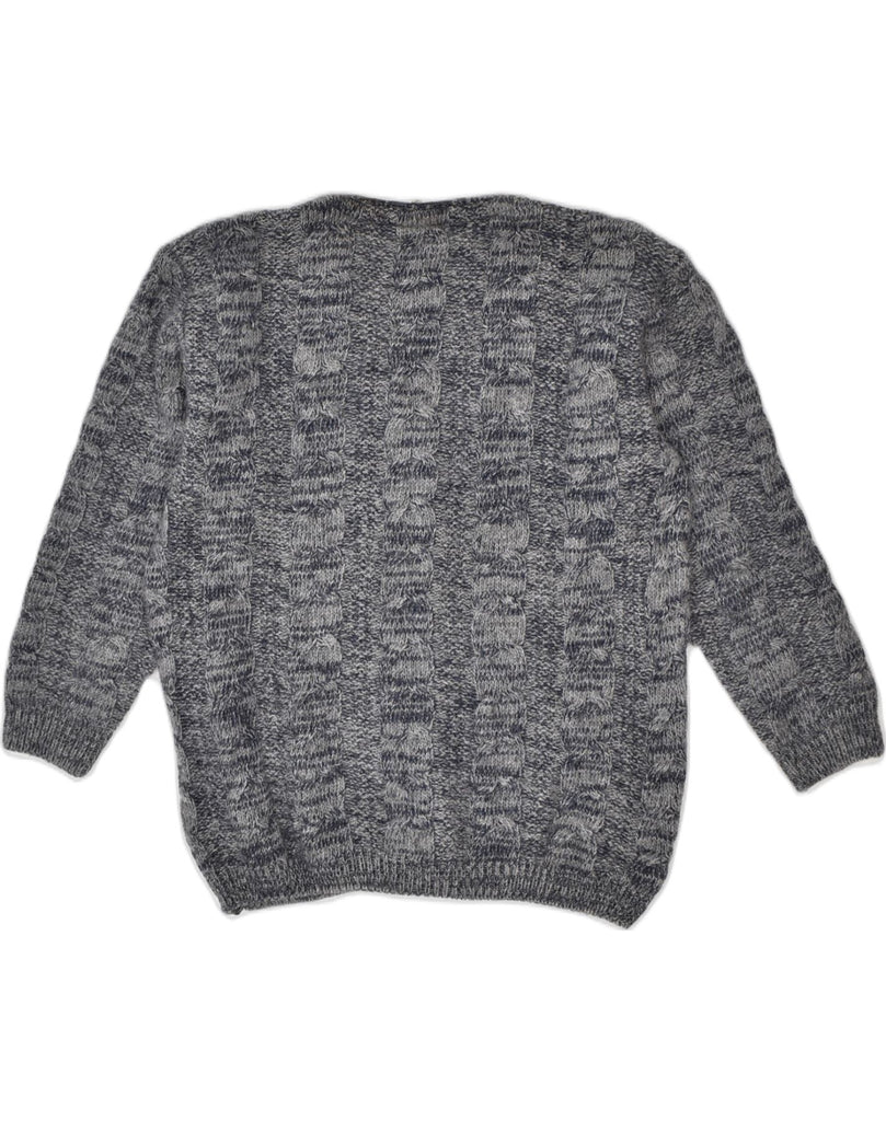 VINTAGE Womens Cardigan Sweater UK 14 Medium Grey Flecked | Vintage | Thrift | Second-Hand | Used Clothing | Messina Hembry 