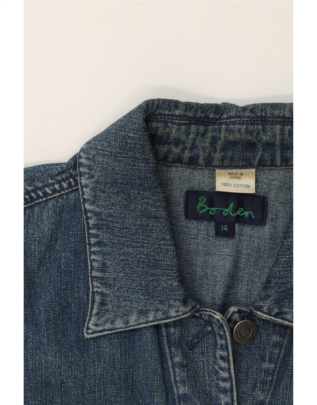 Boden Womens Denim Jacket UK 14 Large Blue Cotton