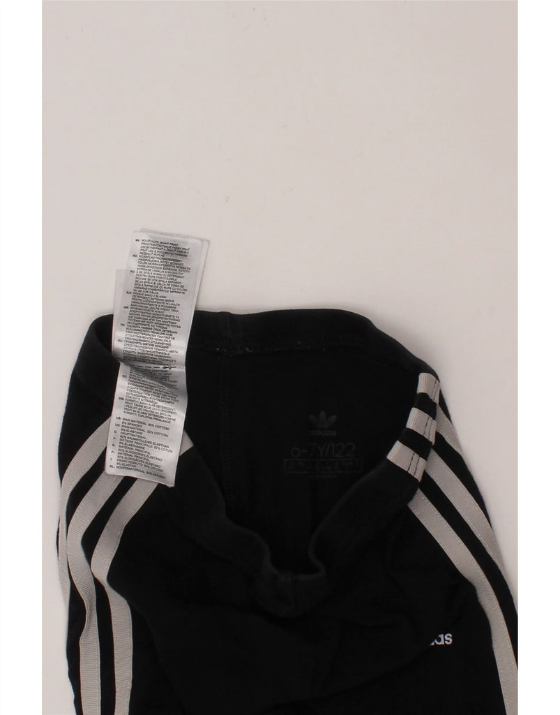 ADIDAS Girls Leggings 6-7 Years  Black Cotton Vintage Adidas and Second-Hand Adidas from Messina Hembry 