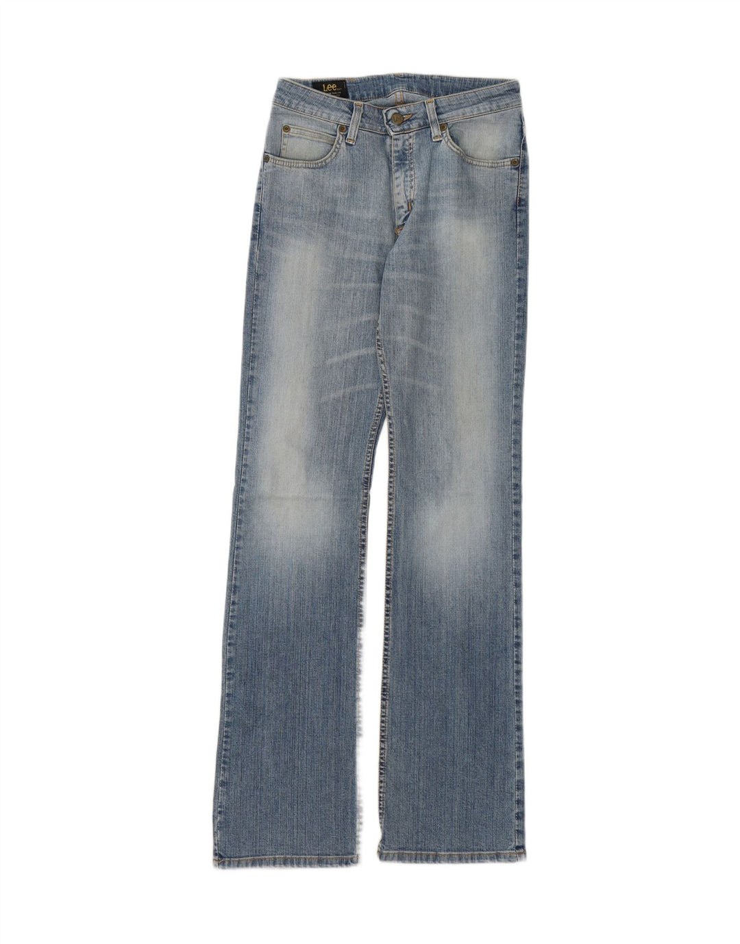 LEE Womens Cameron Straight Jeans W27 L33 Blue Cotton