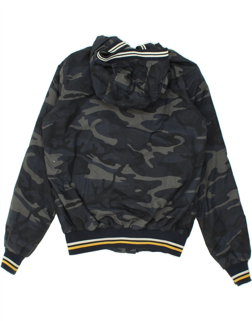 NORTH SAILS Boys Hooded Bomber Jacket 13-14 Years Grey Camouflage Vintage North Sails and Second-Hand North Sails from Messina Hembry 