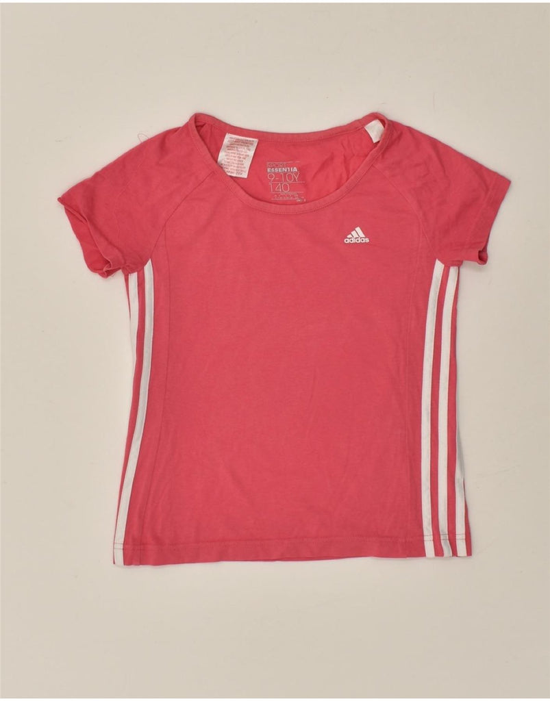 ADIDAS Girls Climalite T-Shirt Top 9-10 Years Pink | Vintage Adidas | Thrift | Second-Hand Adidas | Used Clothing | Messina Hembry 