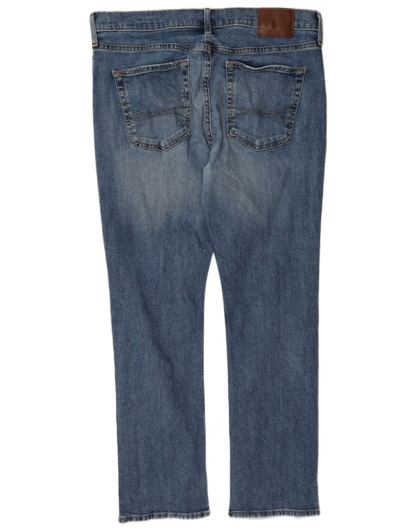 Hollister Mens Slim Straight Jeans W34 L30 Blue Cotton