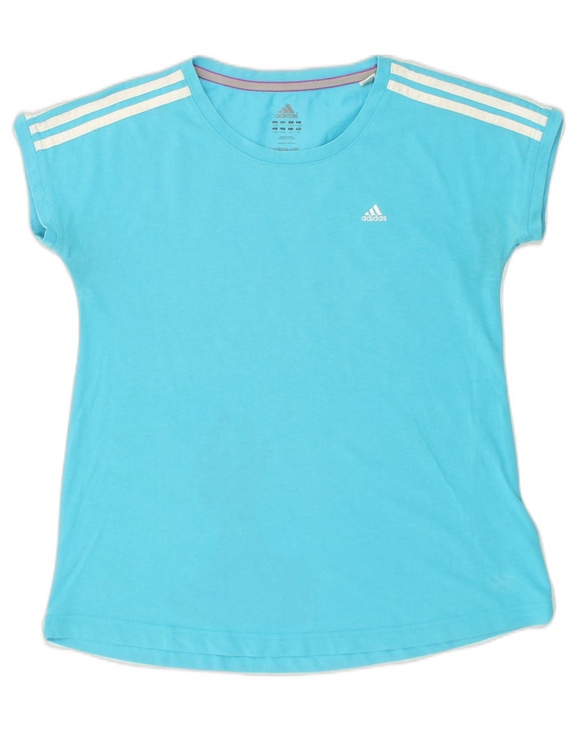 ADIDAS Womens T-Shirt Top UK 8/10 Small Blue Cotton | Vintage Adidas | Thrift | Second-Hand Adidas | Used Clothing | Messina Hembry 