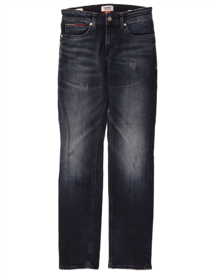 Tommy Hilfiger Womens Slim Jeans W28 L32 Navy Blue Cotton