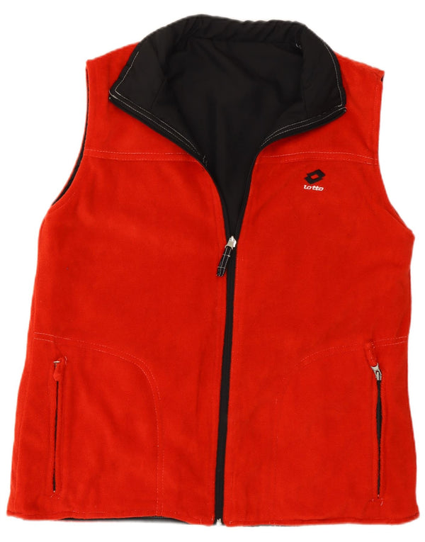 Lotto Mens Fleece Reversible Gilet Small Black Colourblock Polyester