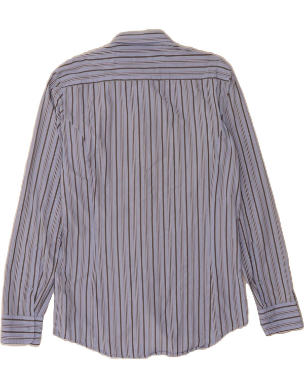 DIESEL Mens Shirt Large Blue Striped Cotton
