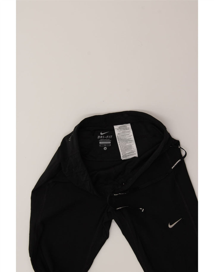 NIKE Womens Dri Fit Leggings UK 12 Medium Black Polyester Vintage Nike and Second-Hand Nike from Messina Hembry 