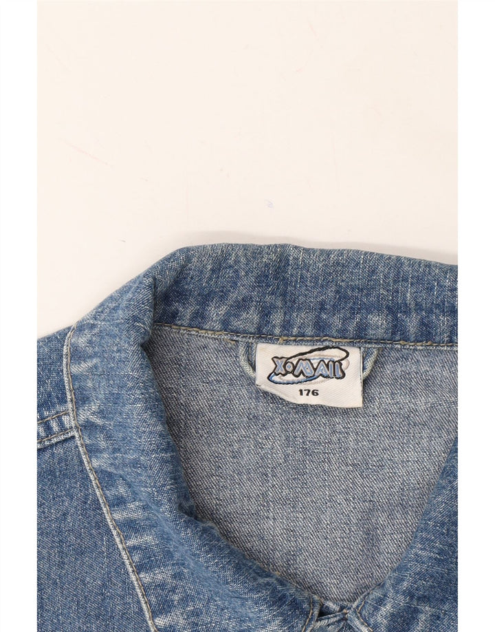 VINTAGE Boys Denim Jacket 13-14 Years Blue Cotton Vintage Vintage and Second-Hand Vintage from Messina Hembry 