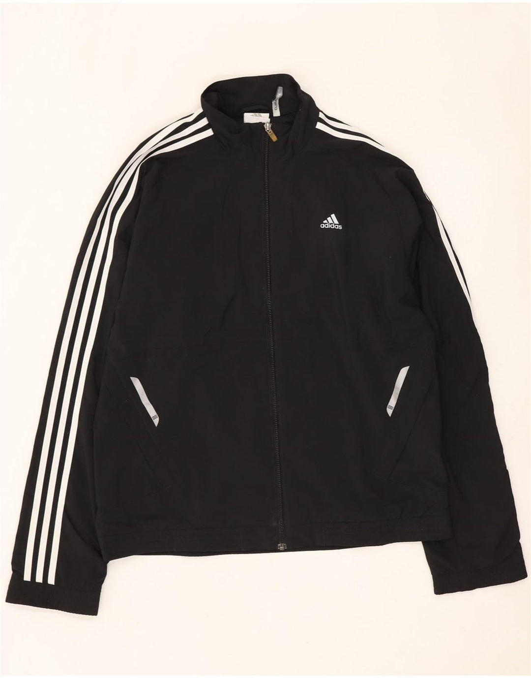 Adidas Mens Climalite Tracksuit Top Jacket UK 40/42 Medium Black Polyester