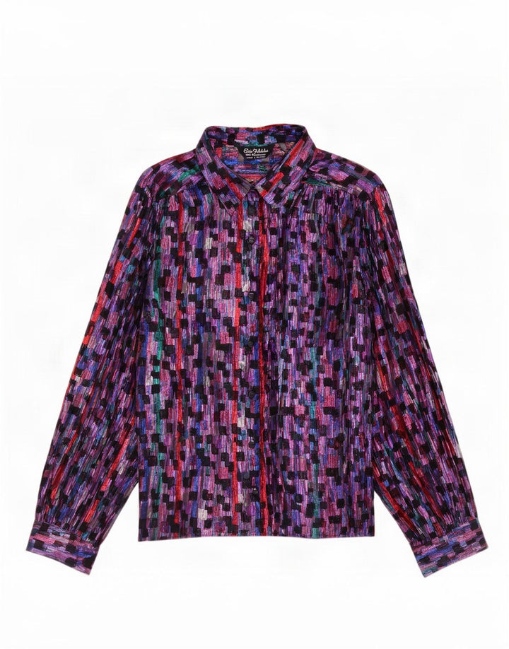Elsie Whiteley Womens Shirt Blouse UK 16 Large Multicoloured Geometric