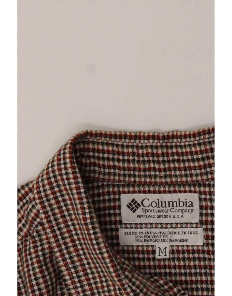 COLUMBIA Womens Flannel Shirt UK 14 Medium Red Check Polyester Vintage Columbia and Second-Hand Columbia from Messina Hembry 