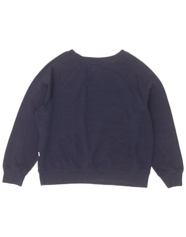 Saltrock Womens Graphic Sweatshirt Jumper UK 12 Medium Navy Blue Cotton