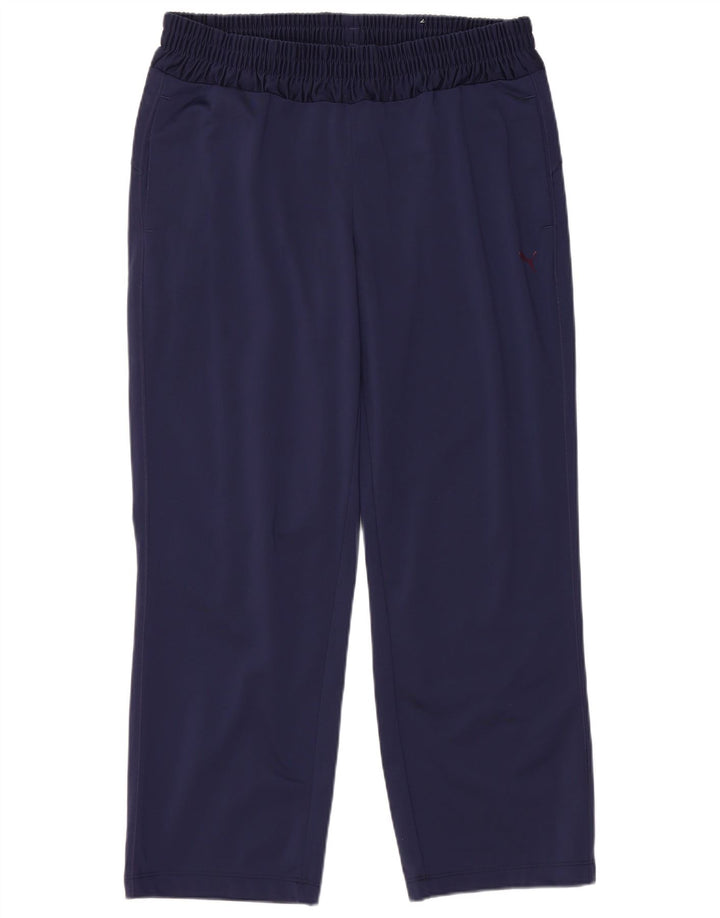 Puma Womens Tracksuit Trousers UK 16 Large Navy Blue Polyester