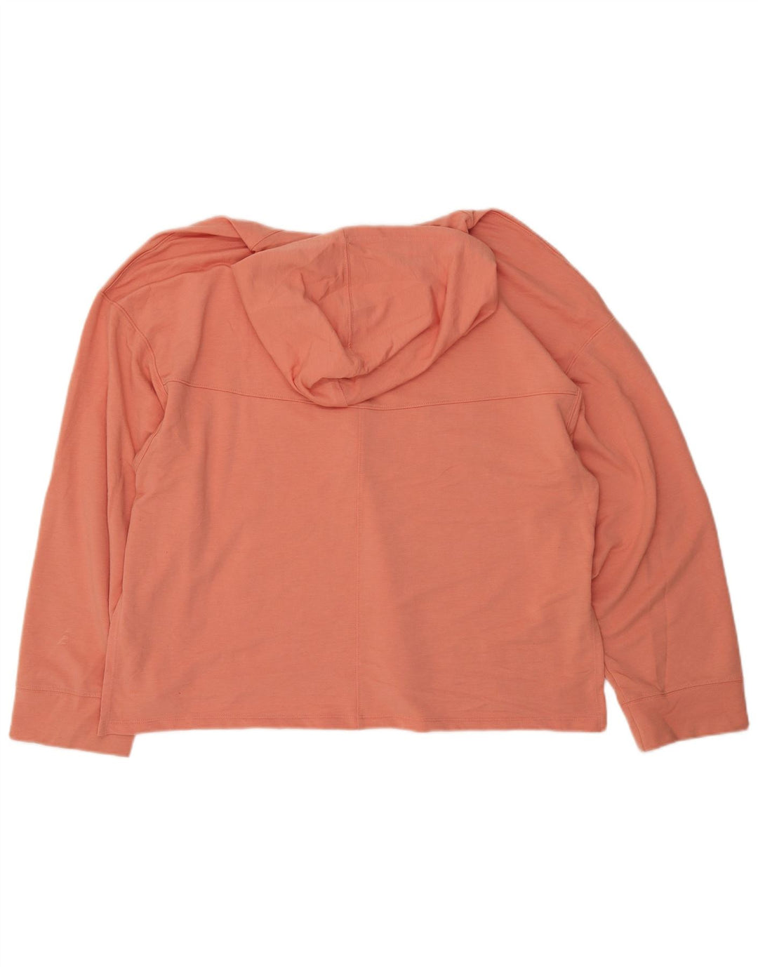 Nike Womens Dri Fit Oversized Hoodie Jumper UK 16 Large Orange Polyester