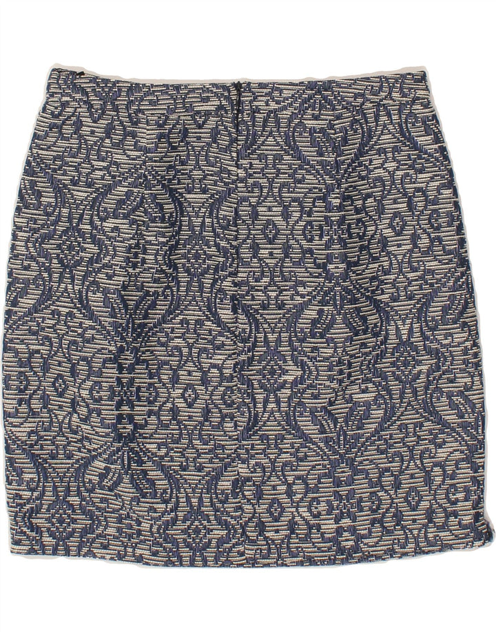 BENETTON Womens Mini Skirt UK 12 Medium W30 Blue Paisley Polyester Vintage Benetton and Second-Hand Benetton from Messina Hembry 