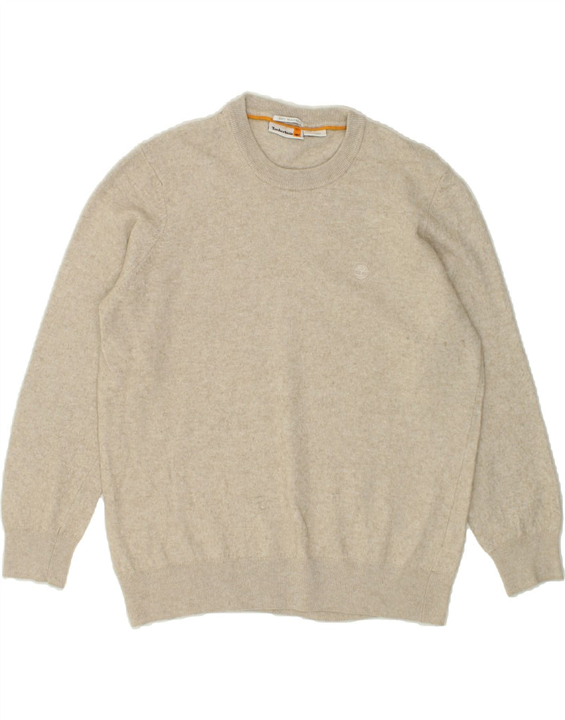 TIMBERLAND Mens Crew Neck Jumper Sweater 2XL Beige Polyamide | Vintage Timberland | Thrift | Second-Hand Timberland | Used Clothing | Messina Hembry 
