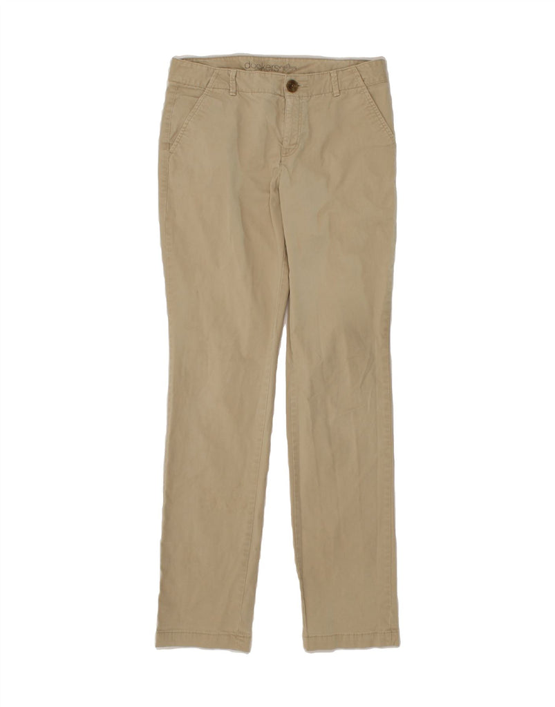 DOCKERS Womens Slim Chino Trousers US 4 Small W28 L31 Beige Cotton Vintage Dockers and Second-Hand Dockers from Messina Hembry 