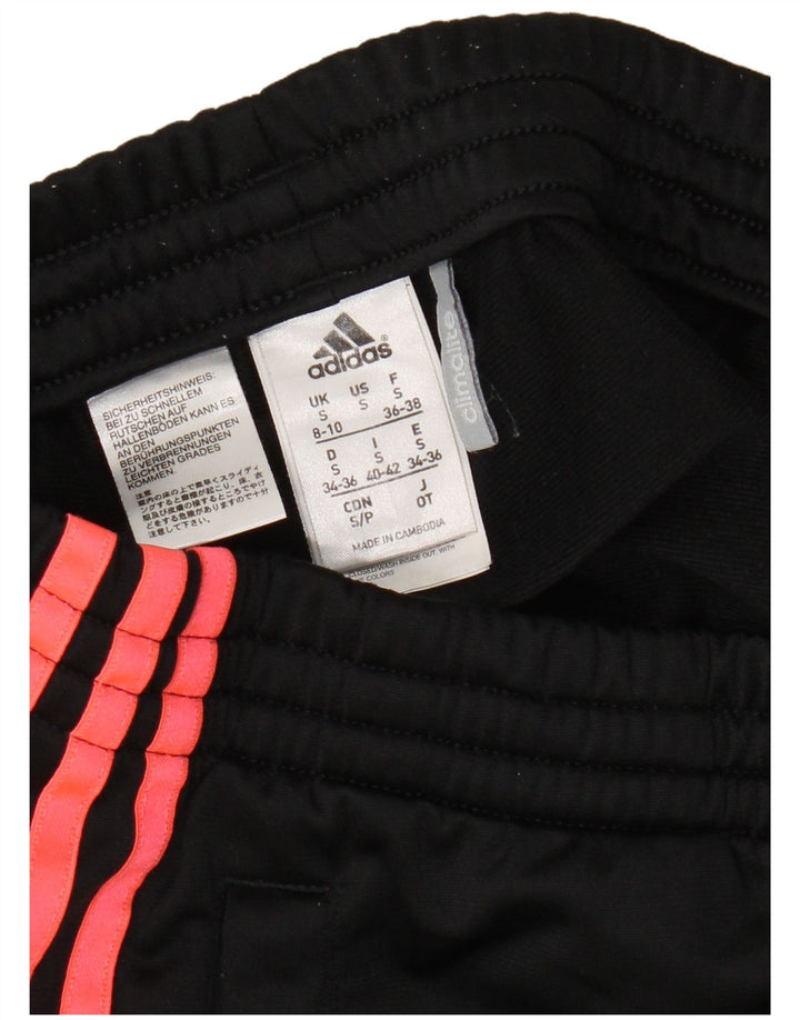 ADIDAS Womens Climalite Tracksuit Trousers UK 8/10 Small Black Polyester